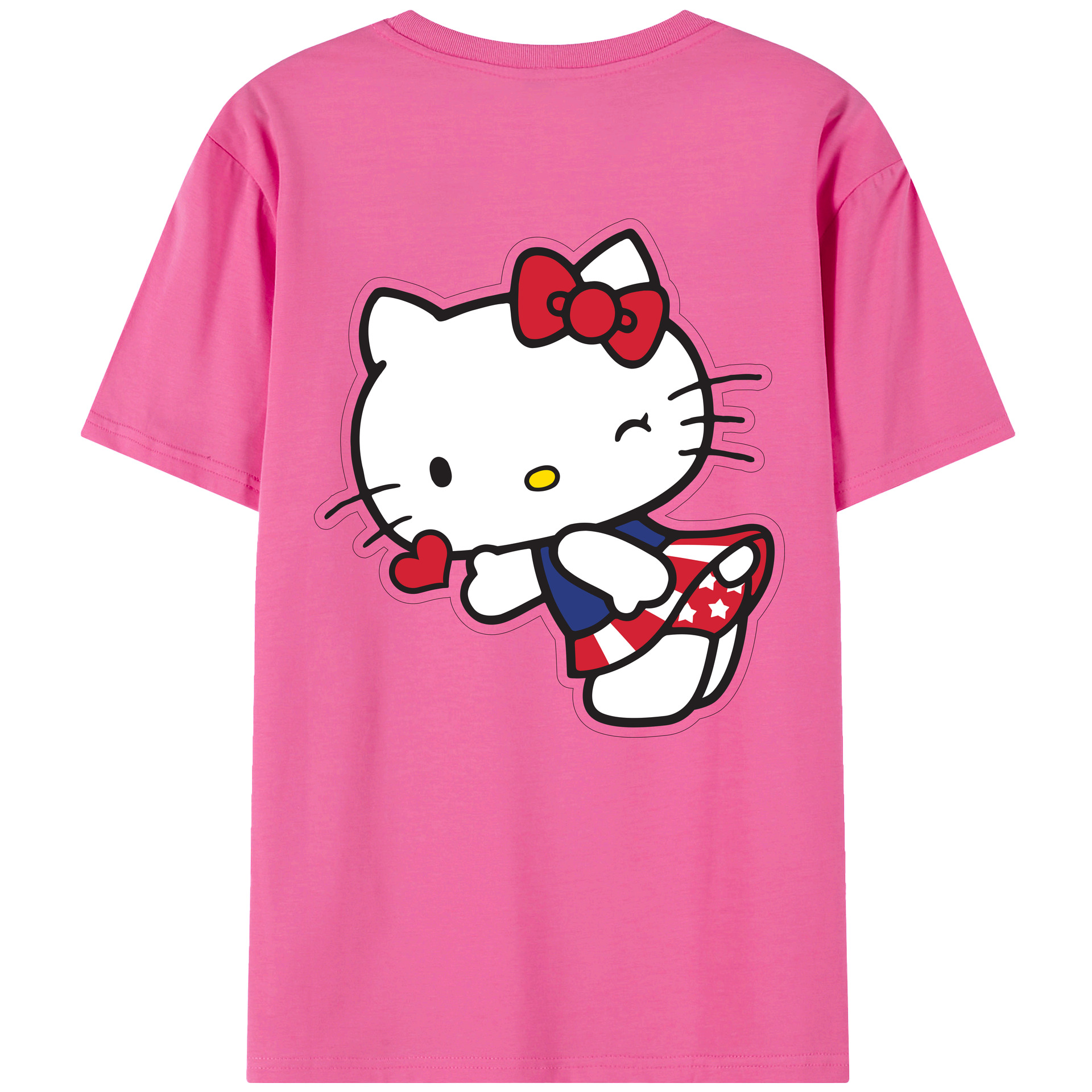 （画像用） Hello Kitty ハローキティ レディース半袖Tシャツ(バックプリント)